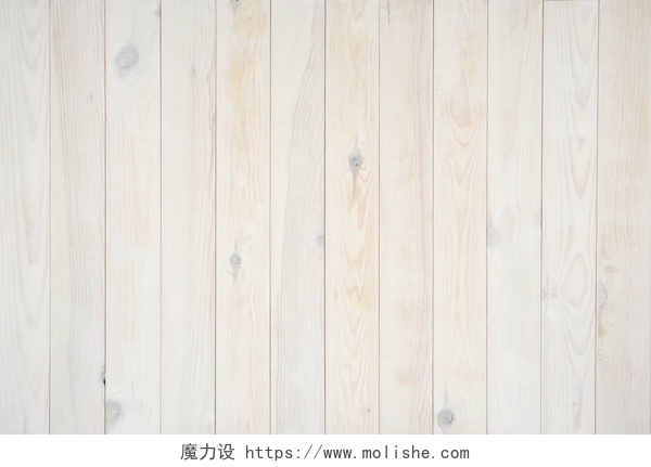 白色纹理的松木板松板漆成白色